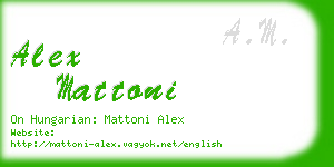 alex mattoni business card